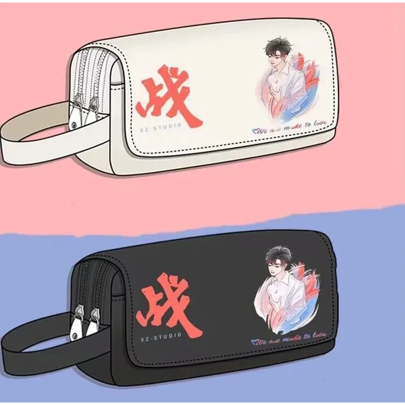 Xiao Zhan กล่องดินสอโรงเรียนน่ารัก, tas kosmetik เก็บกระเป๋าดินสอการ์ตูนสำหรับผู้ชายผู้หญิงของขวัญของสะสม