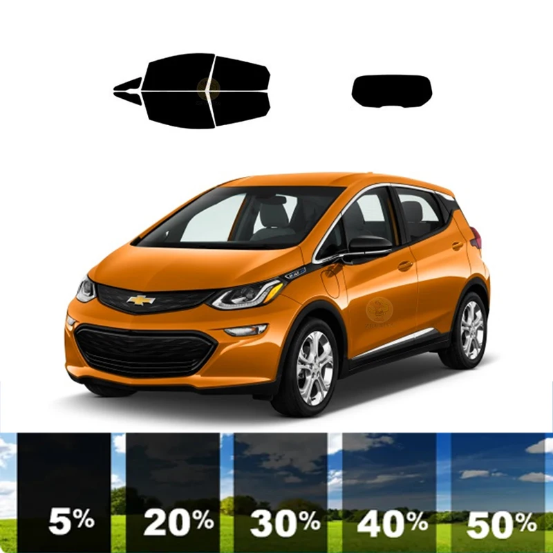 precut Removable Window Tint Film For Car 100% UVR 5%-35%VLT Heat Insulation Carbon ﻿For CHEVROLET BOLT 4 DR HATCH 2017-2021