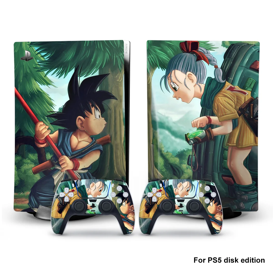 Dragon Ball PS5 Disk Edition Skin Sticker Decal Cover for PlayStation 5 Console+2 Controller Sticker Game Accessories