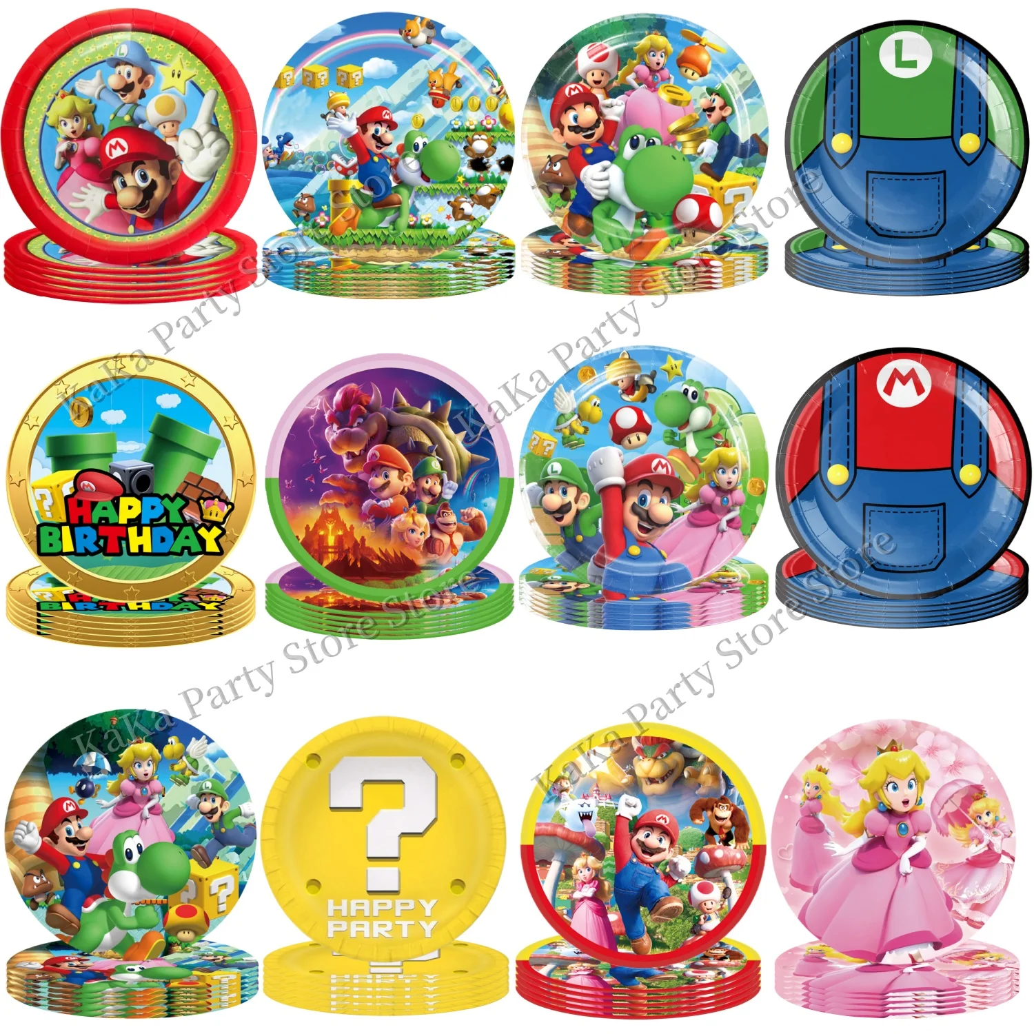 7/9 inch Mario Plates Birthday Party Tableware Cartoon Game Super Bros Dishes Cups Gift Bags Baby Shower Kids Favors Party Decor