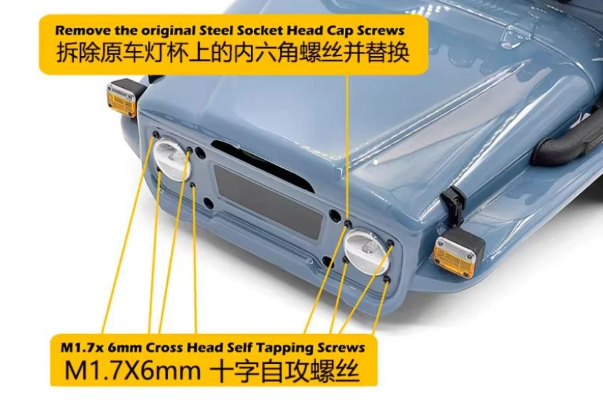 1/10 RC Auto VP vs4-10 Phoenix FJ40 schwarzer Kühlergrill passend für Rock Crawler Truck im Maßstab 1:10 Option Teile Zubehör