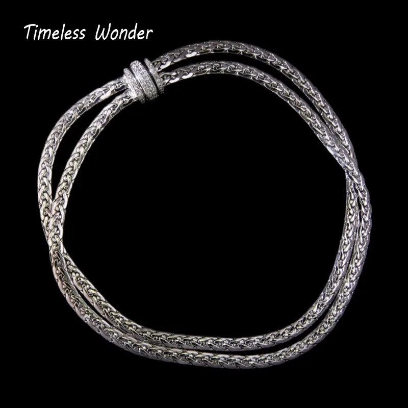 

Вневременное чудесное необычное ожерелье со змеиной цепочкой и цирконием для женщин, дизайнерские ювелирные изделия, модный подарок, редкий топ, милый 3346