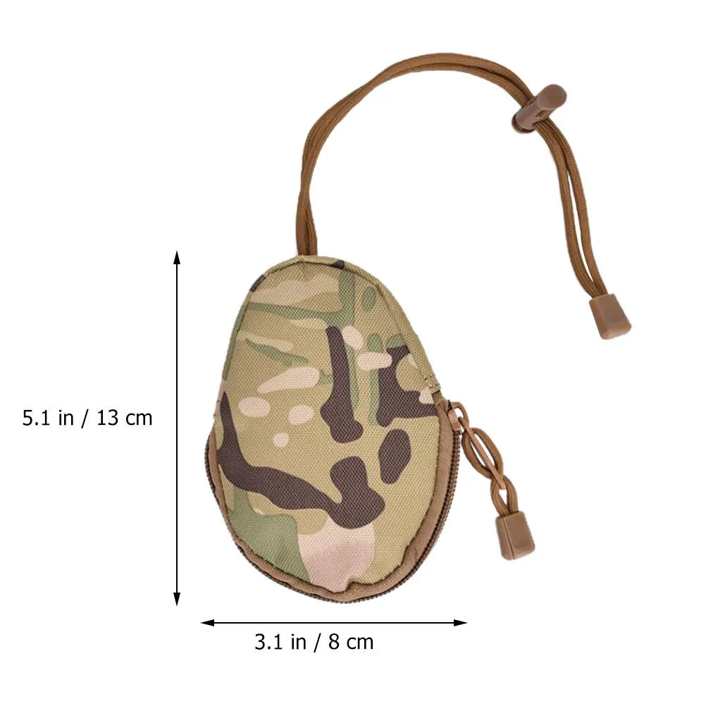 Tactical Key Bag Universal Fit Portable Outdoor Quick Closure Zipper Mini Key Storage Purse Nylon Purse