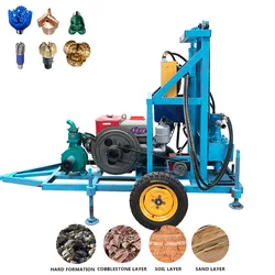 Factory wholesale high efficiency 150m 200m water well drilling rig borehole drilling machine drilling rig for water well