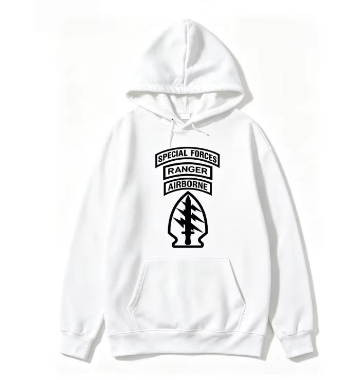 2026 New Cool Drawstring Hoodie Tactical Arrow‑shaped Emblem with Lightning Sword Graphic Unisex Pullover