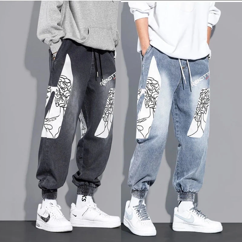 

Fashion Men's Cargo Pants Hip Hop Harajuku Trend Streetwear Men Pants Casual Elastic Waist Joggers Men Clothing Trousers