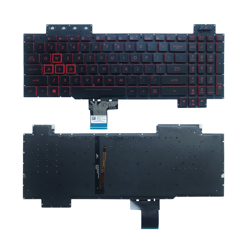 Imagem -04 - Eua ru sp Teclado para Asus Rog Fx504 Fx504gd Fx504ge Fx504gm Fx80 Fx80gm Fx505 V170762hs1 0knr0661pru00 Zx80g Fx86 Fx705 Gl703