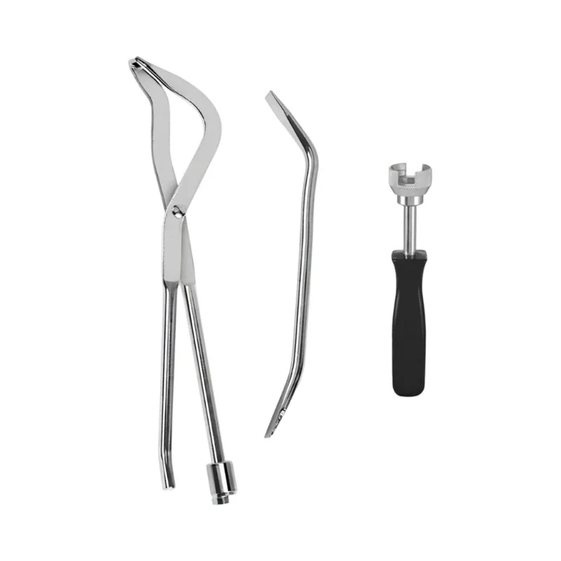 Brake Adjustment Tool Set Steel 3 Piece Drum Brake with Spring Pliers Spoon and Spring Tool for Repair Tasks