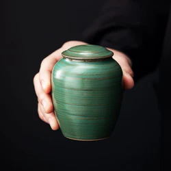 Personalized Pet Urn, Mini Ceramic Urns, Small Malachite, Green, Funeral, Memorial Coffin, My Favorite Pet
