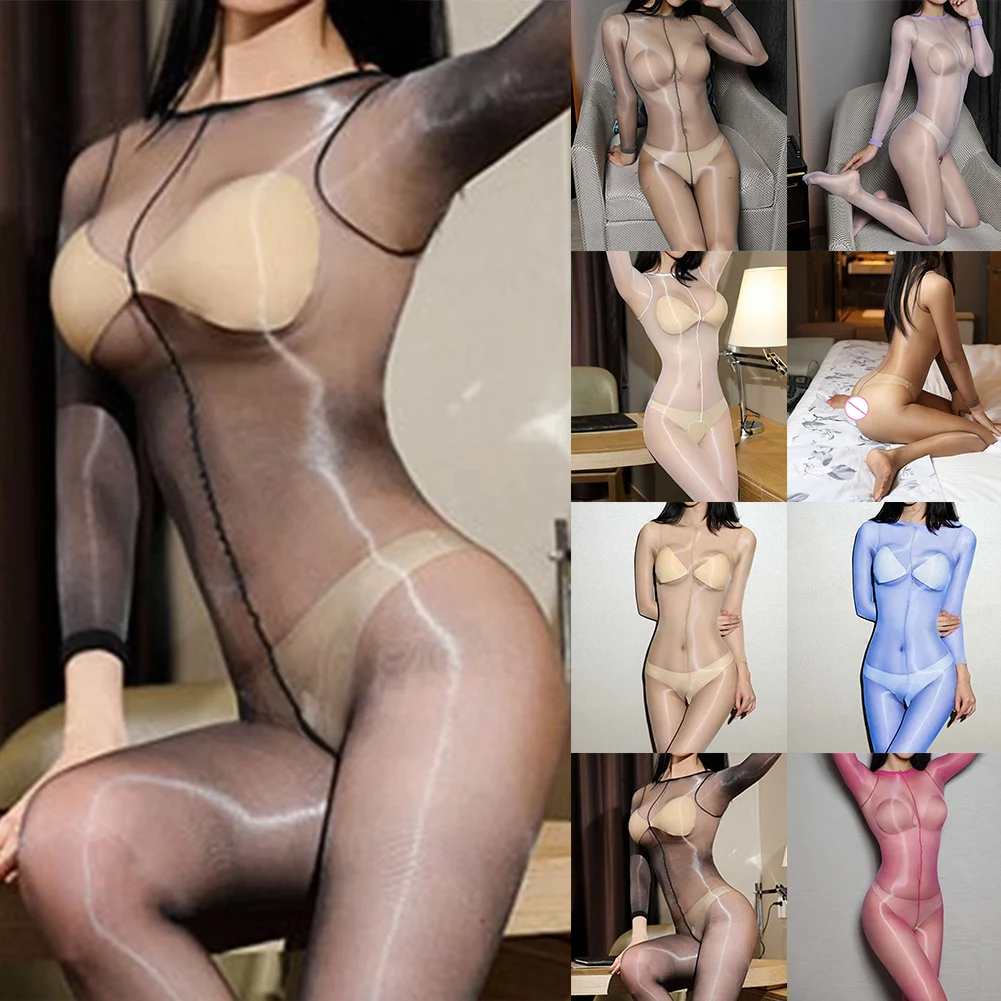 Блестящие чулки для женщин и мужчин, женские ультратонкие чулки для дома, для отеля, эластичная домашняя одежда с длинным рукавом