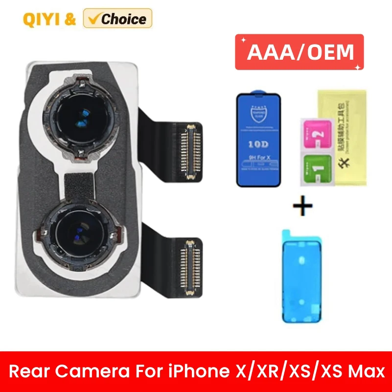 OEM Rear Camera For iPhone X/XR/XS/XS MAX Main Back Camera Replacement for iPhone XS Main Rear Camera with Flex Cables 4K Video