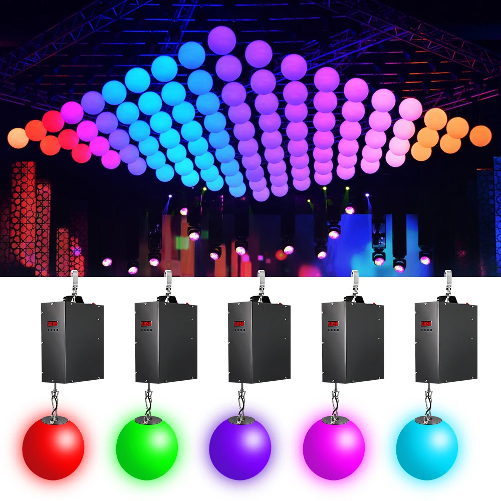 LED CNC Lifting Ball para Iluminação de Palco, 3D Wave Effect Light, Lâmpada Cinética Colorida, DMX512, DJ Disco, Festa de Casamento, Boate, RGB