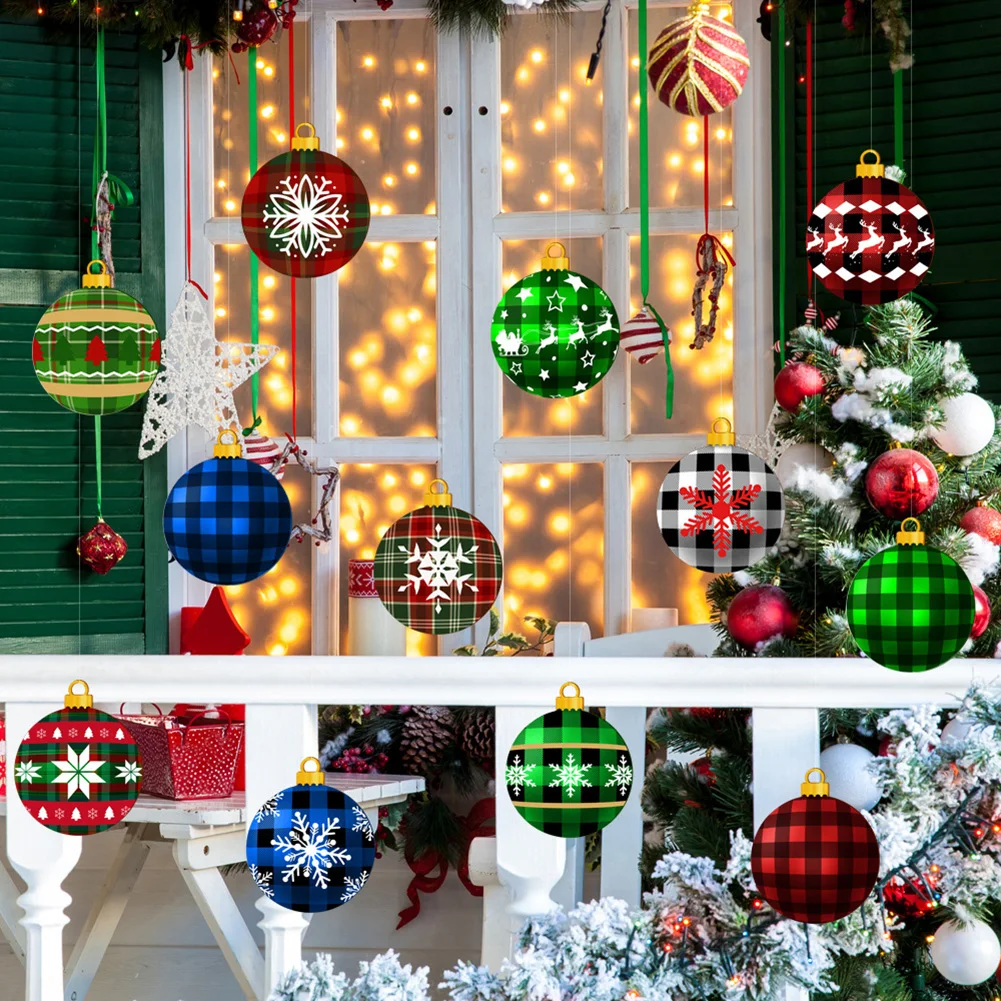 

Christmas Outdoor Sign Decorations 24 Pcs Double Sided Ornaments for Yard and Garden Seasonal Decor Made from Plastic