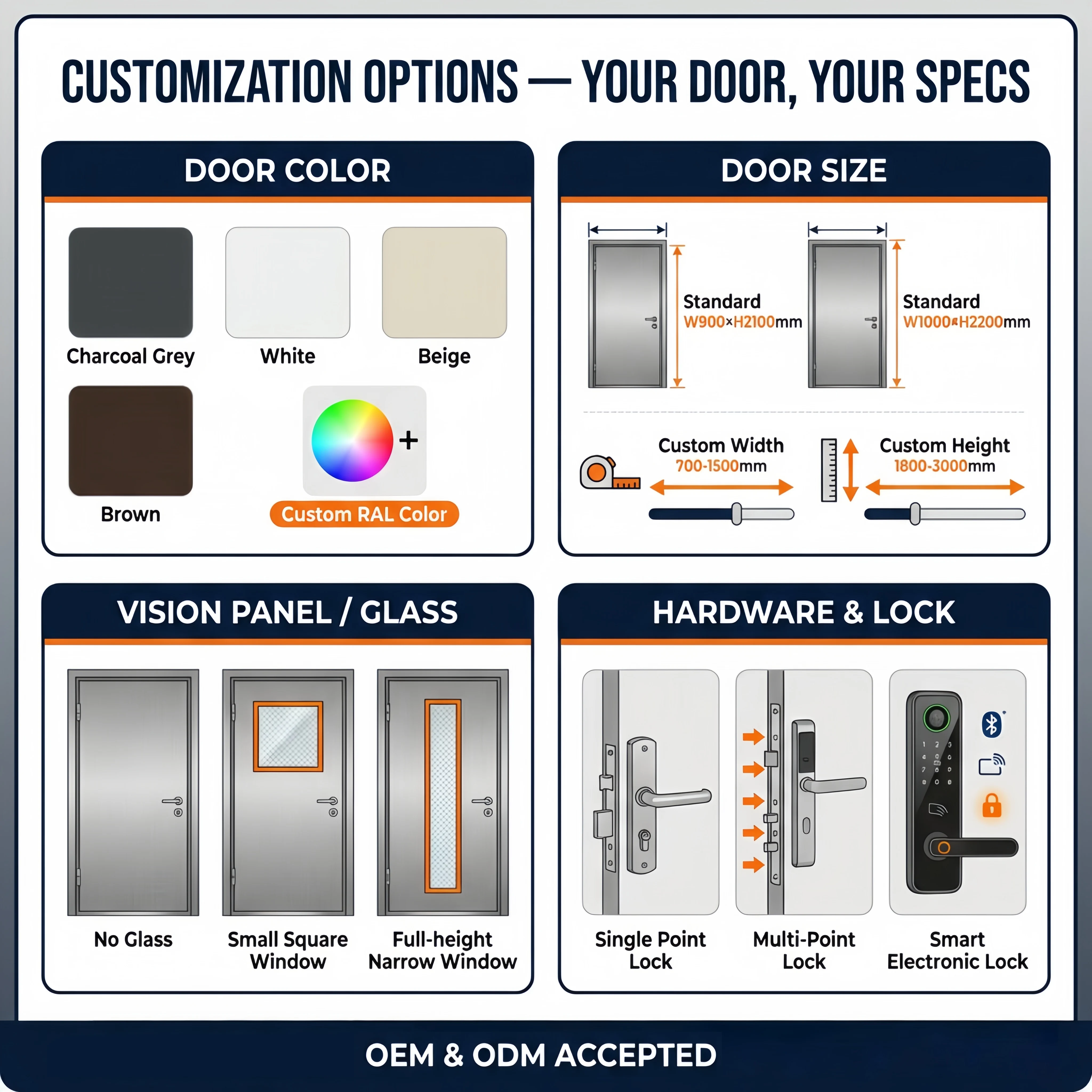 UL Listed Approved Fire Door Fire Resistance Door Steel Fire Rated School Interior Single Leaf Fireproof Door