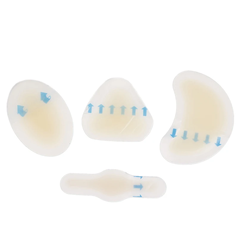 4 teile/satz Gel Blister Gips Pediküre Patch Silikon Gel weiche Ferse Aufkleber Ferse Anti-Verschleiß Ferse Aufkleber Kleber Hydro kolloid