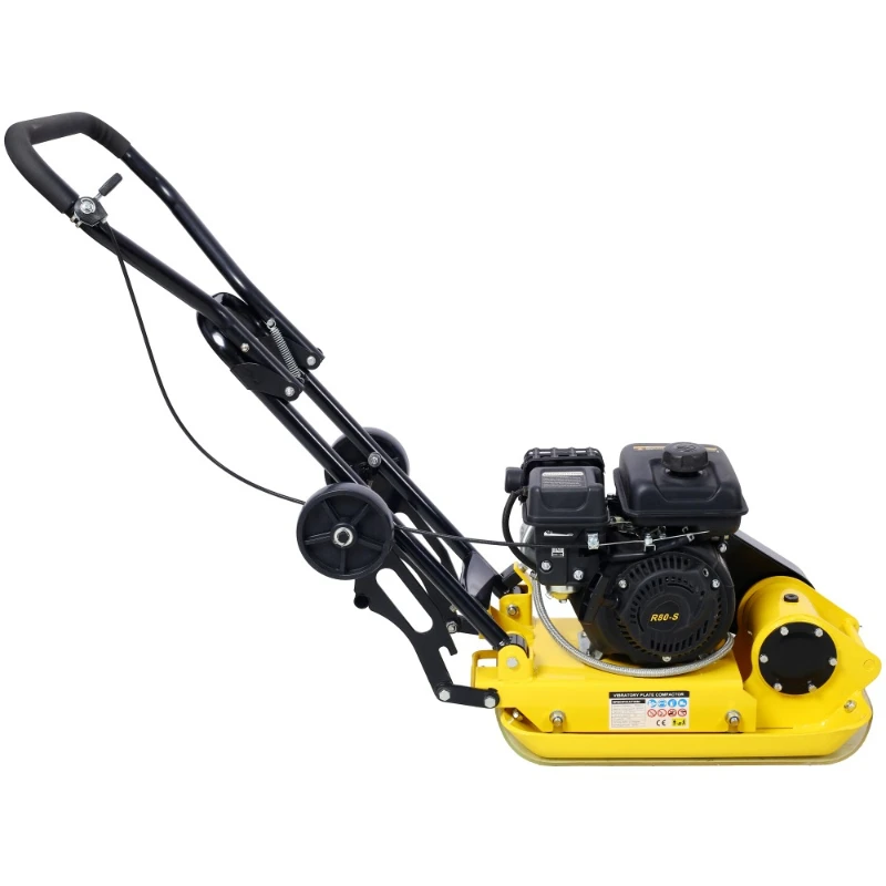 2.5-7.0HP Plate Compactor Gas 79.7cc 8200N Force Construction Concrete Tamper Machine Power Paver 19.3 X 12.6