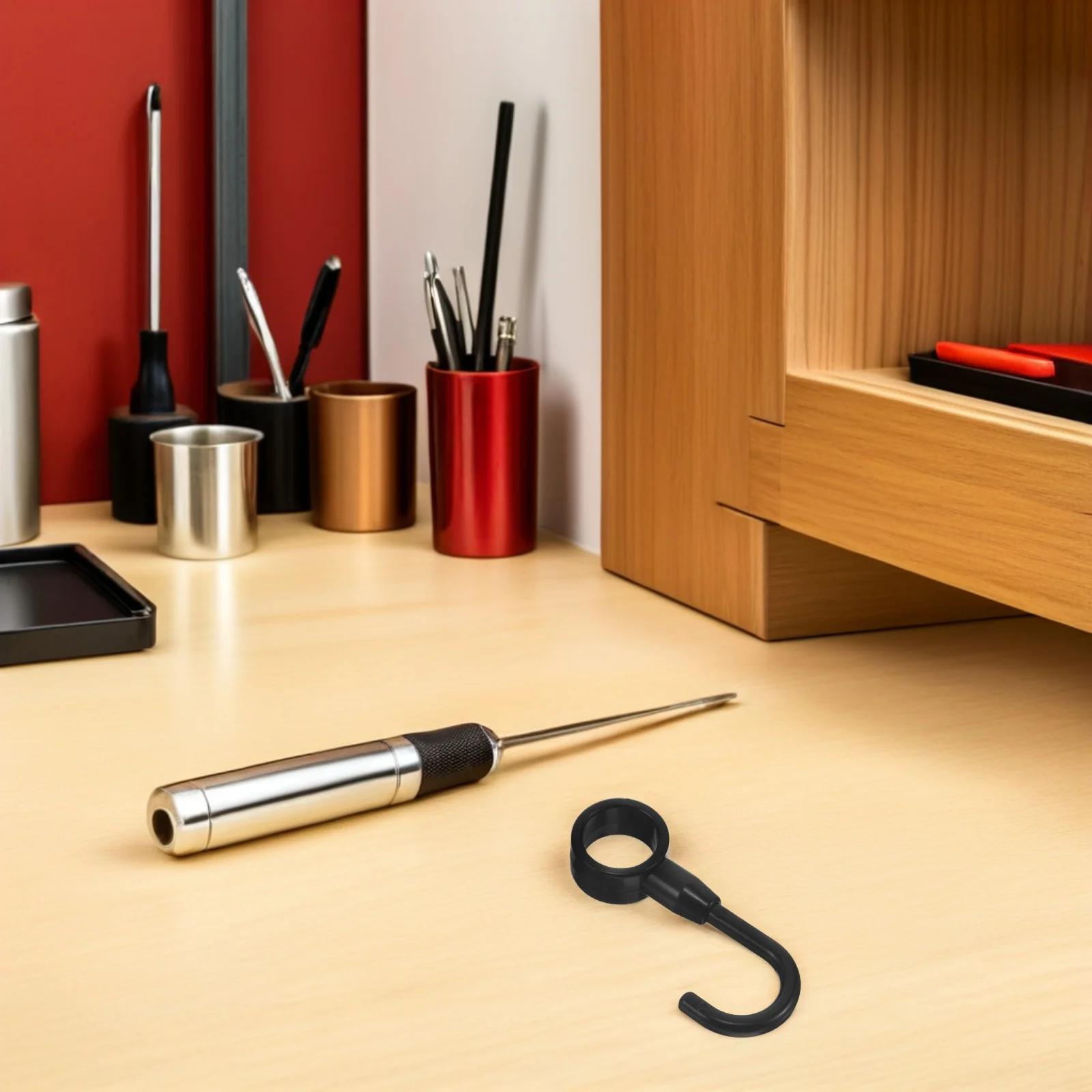 

100Pcs Multi-Purpose Hook Accessories Black Plastic Tube Hooks 12Mm Hole for Closet Rods Retail Shelf Storage Organizer J-Typed