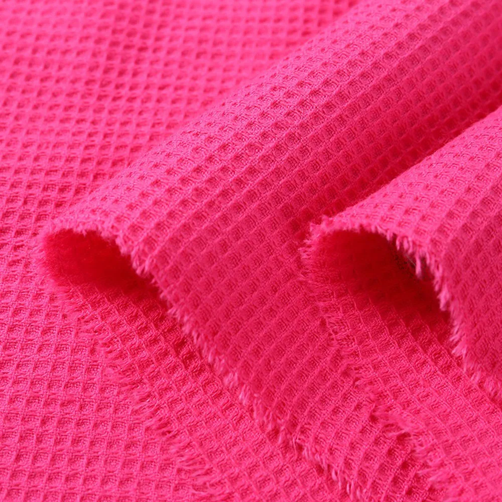 Solid Color Waffle Check Polyester Cotton Knitted Fabric For Sew Sofa Blanket Pillowcase Cushion Towel Craft Materials DIY Cloth