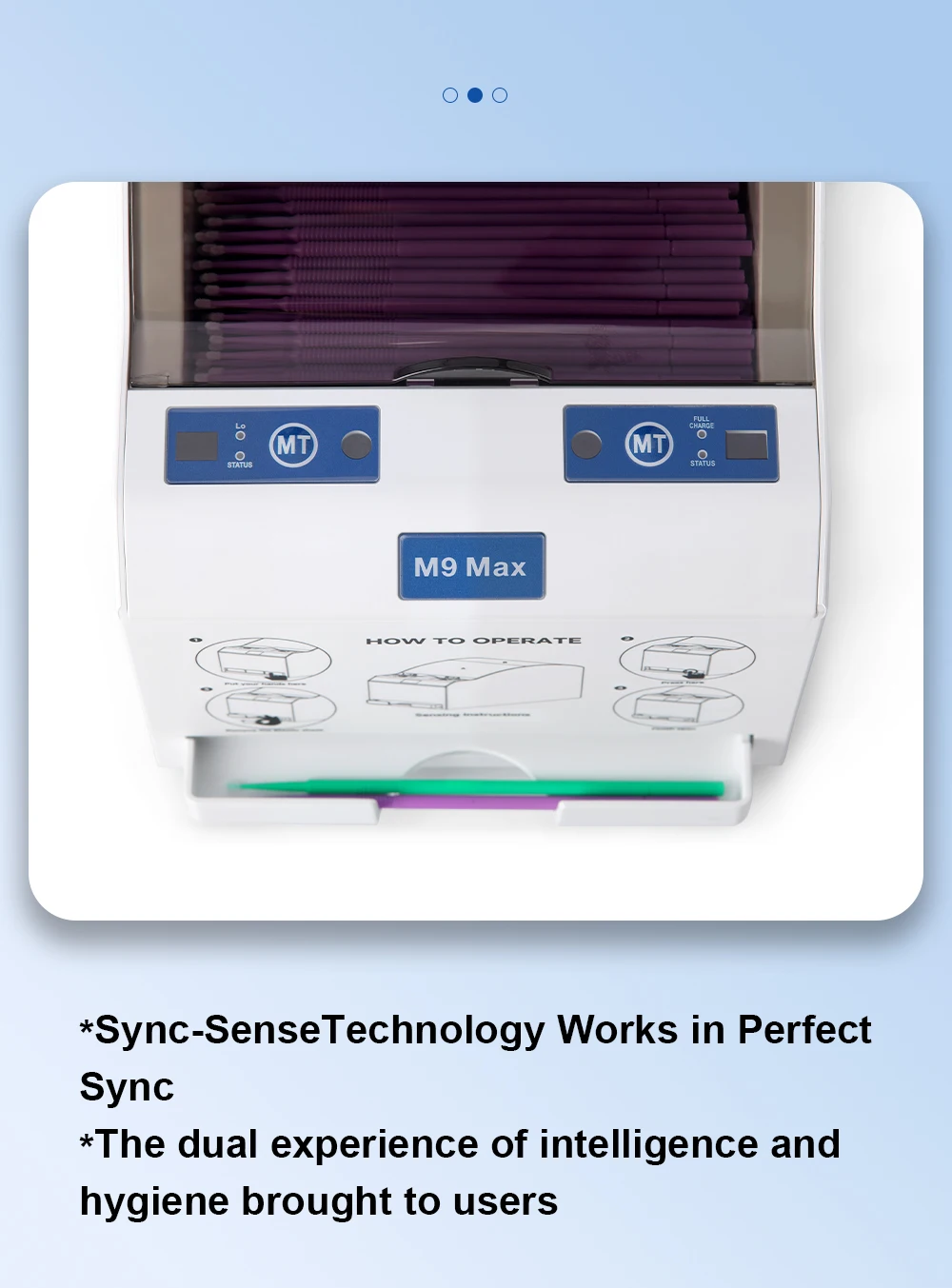 AZDENT Zahnbürsten-Spender Automatische Maschine M9 Max Sync-Sense 2-in-1 Multifunktionaler Bürstenhalter mit Sensor und 1000 Bürsten – Detail 2