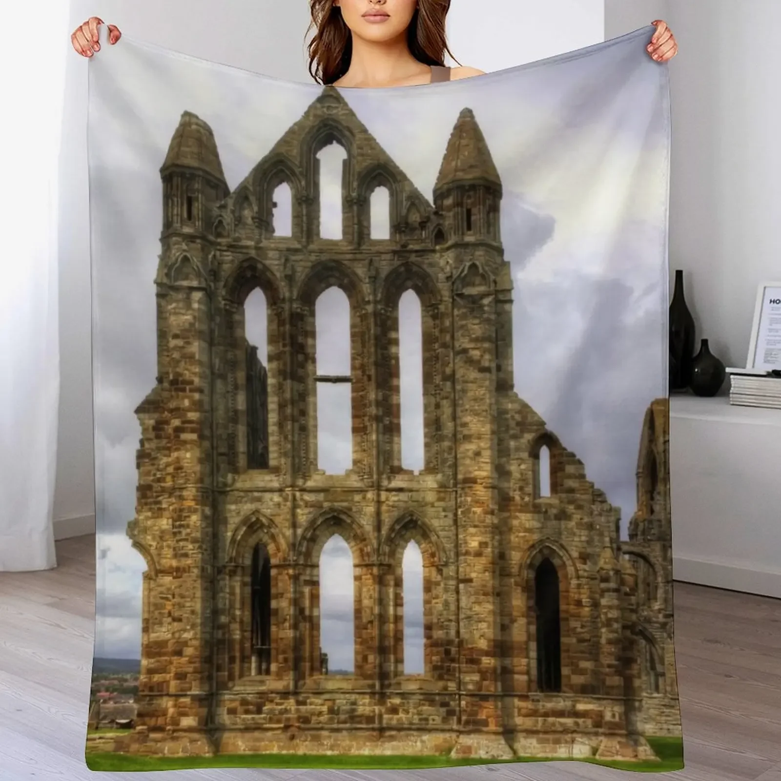 

Whitby Abbey Remains Throw Blanket Winter beds Loose For Decorative Sofa Sleeping Bag Blankets