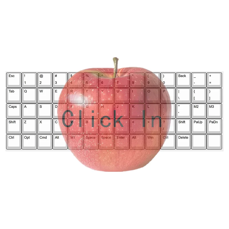 70 клавиш Chocfox CFX, черно-белые прозрачные низкопрофильные колпачки для клавиш из ПБТ для механической клавиатуры Kailh Choc V1, ультратонкие колпачки для клавиш 1u