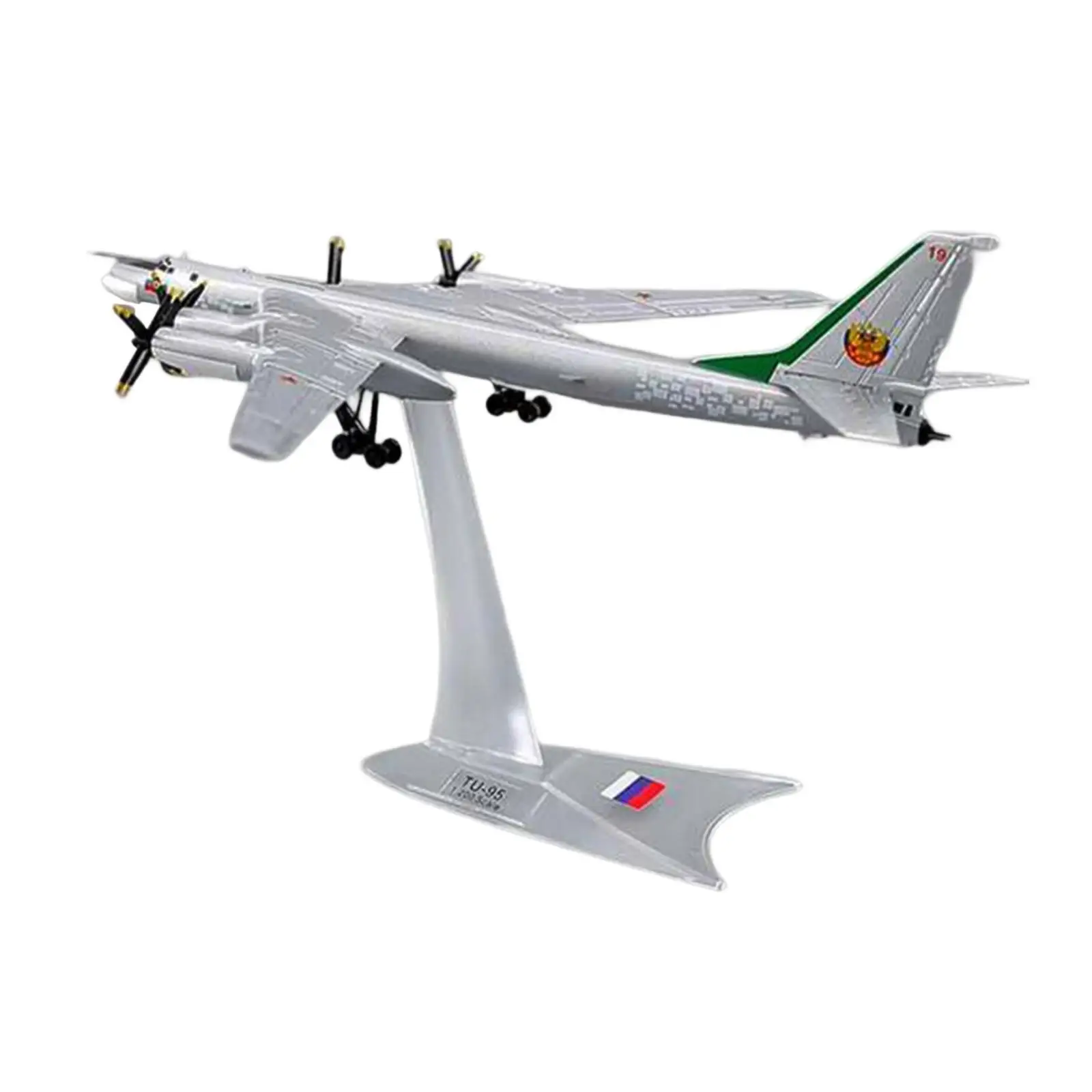 1:200 TU-95 Long Range Bomber Plane Model Table Ornaments Realistic Versatile Span 25cm Aviation Collectibles Airplane Miniature