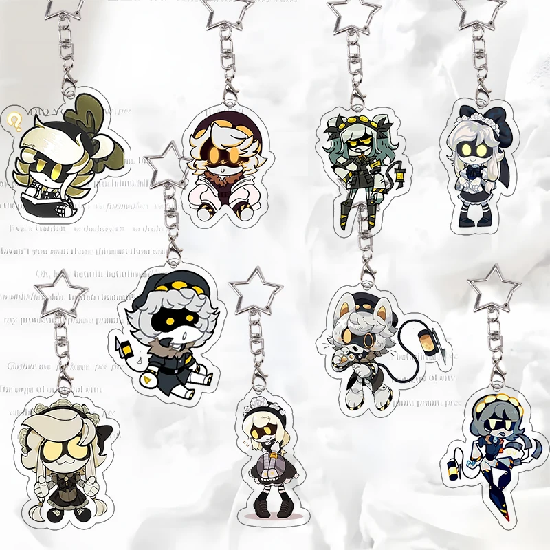 Murder Drones Star Chain Q Version Maid Military Cat Ear Outfit Cartoon Robot Characters Bag Pendant Anime Figure Key Ring Gift