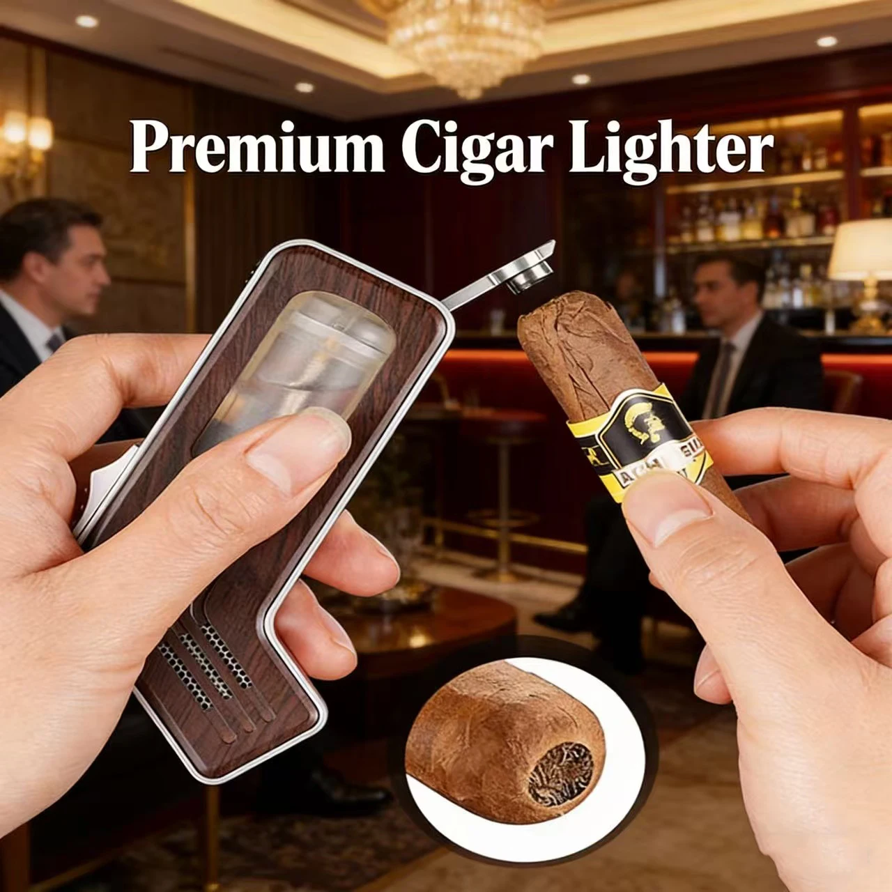 Cross-Border 3 in 1 Cigar Lighter, Windproof Torch, Diamond Setting Tool, Outdoor Gift Lighter