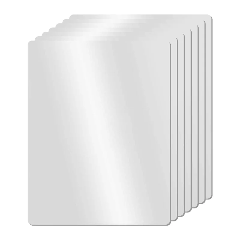 AF93-مجموعة سجادات ألواح تقطيع بلاستيكية مرنة شفافة، سجادات شفافة لقطع المطبخ مقاس 17.5 × 12 بوصة، مجموعة من 7 قطع