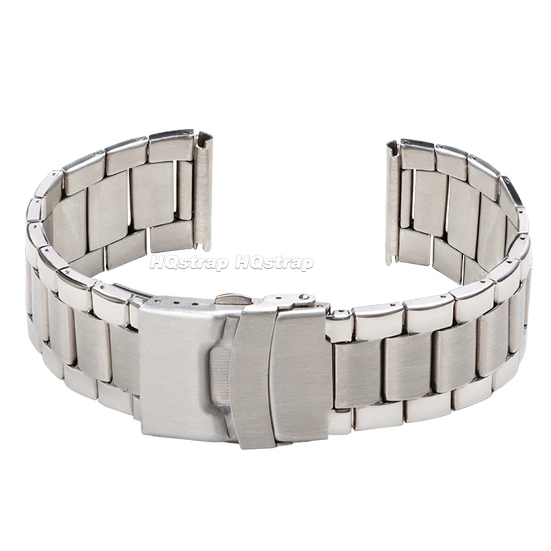 Ремешок из нержавеющей стали 22 мм для Rolex для Seiko, плоский браслет с изогнутым концом, металлический спортивный браслет, универсальный сменный браслет