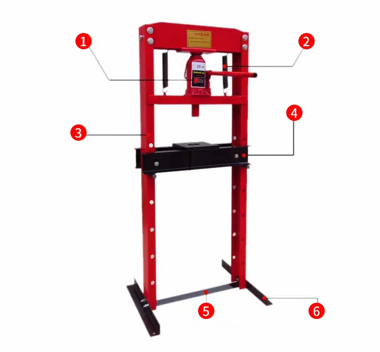 Factory Direct Sale and Easy 30 Ton Manual Hydraulic Floor CE Shop Press With Gauge