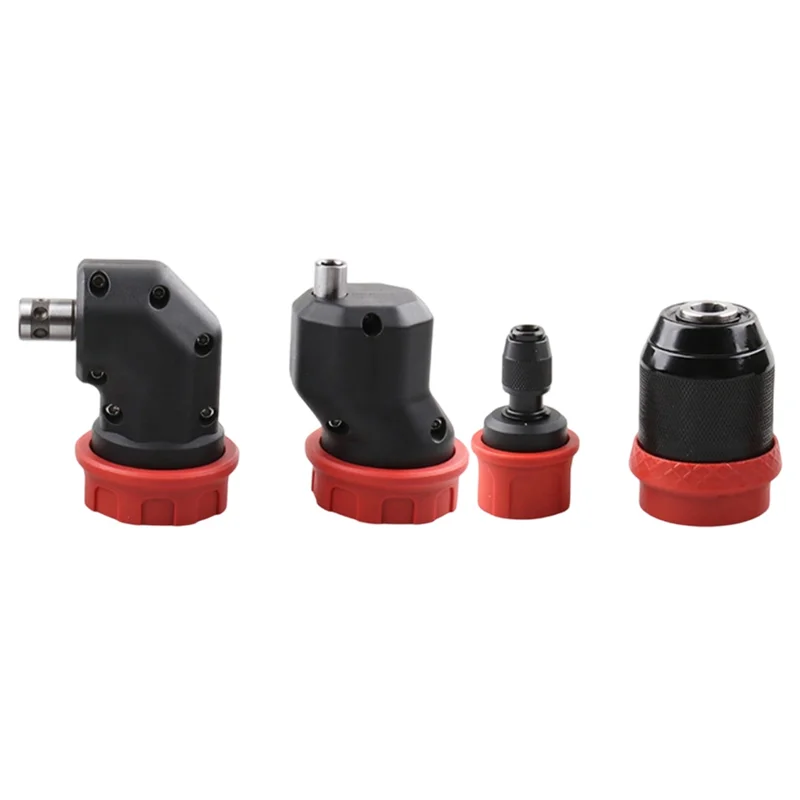 

AAAN-Quick-Release 4Pc Electric Drill Chuck Set- Adapter For 6.35Mm Shank Brushless Rechargeable Power Drill Conversion Parts