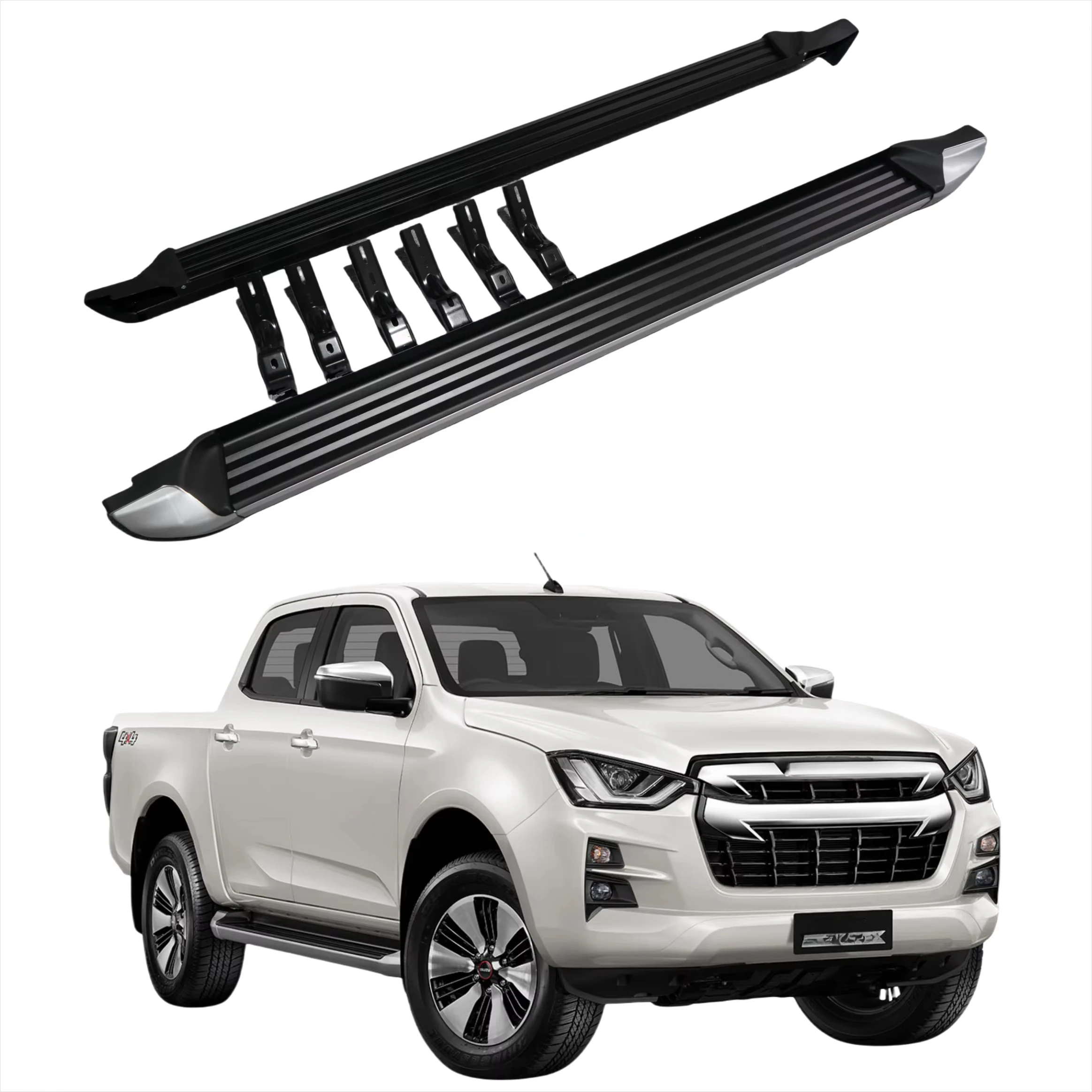 

RUNNING BOARD SIDE STEP NERF BAR for D-MAX DMAX D MAX 2021+ RUNNING BOARDS SIDE STEPS NERF BARS