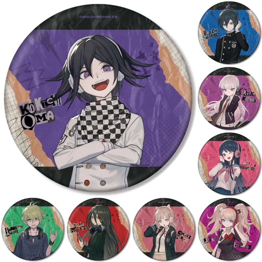 

58 мм аниме Danganronpa monokuma Naegi Makoto Mondo Owada костюмы для косплея SPTE оловянная булавка значок аксессуары кулон реквизит
