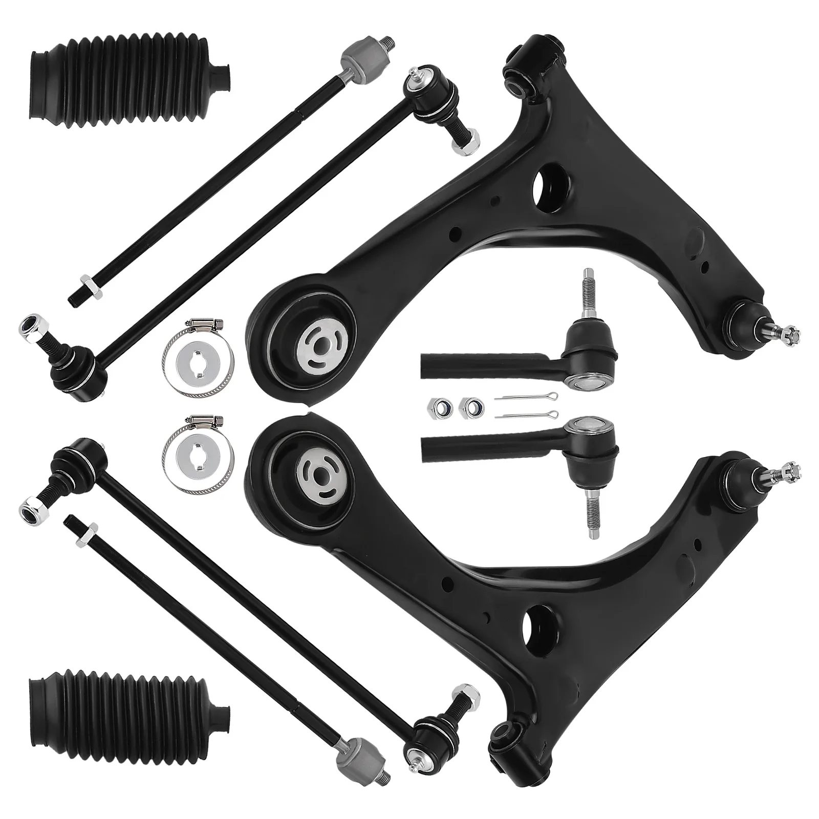 Front Control Arms + Ball Joints + Tie Rods Kit for Grand Caravan Town & Country MS251002 MS251001