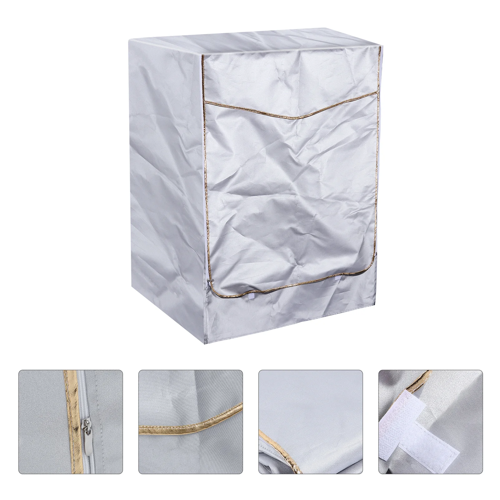 

Washing Machine Dryer Cover Fit 6-7.5kg Front Loading Waterproof Zipper Protector Dustproof Washing Machine Cover