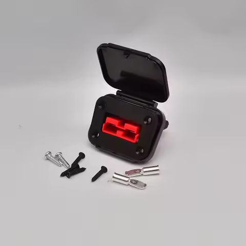 1pcs 50A Cable Connectors Plug For Anderson Plug Connector Flush Mount Bracket Panel Cover For Caravan Camper Boat Truck