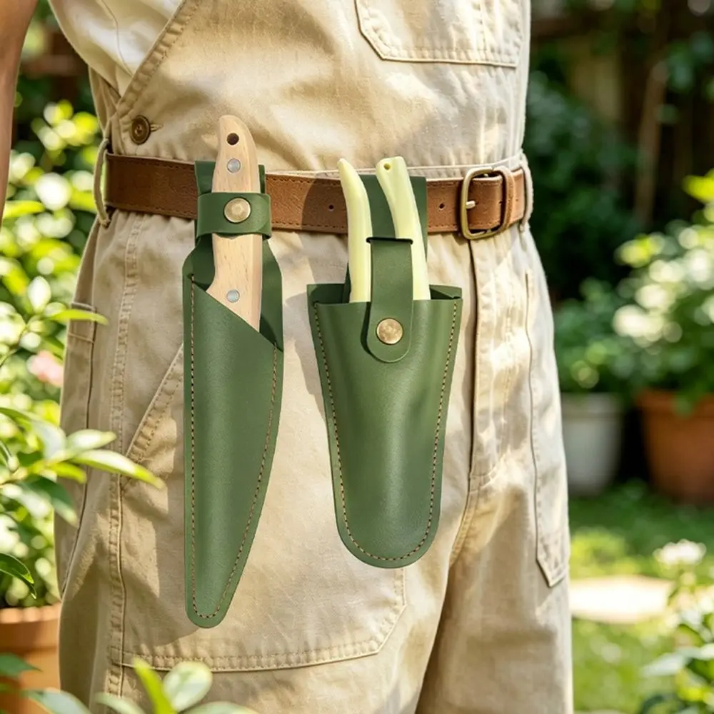 PU Leather Cutter Storage Bag Protective Cover Belt Loop Pruning Shears Pouch Portable Multifunction Leather Pliers Cover