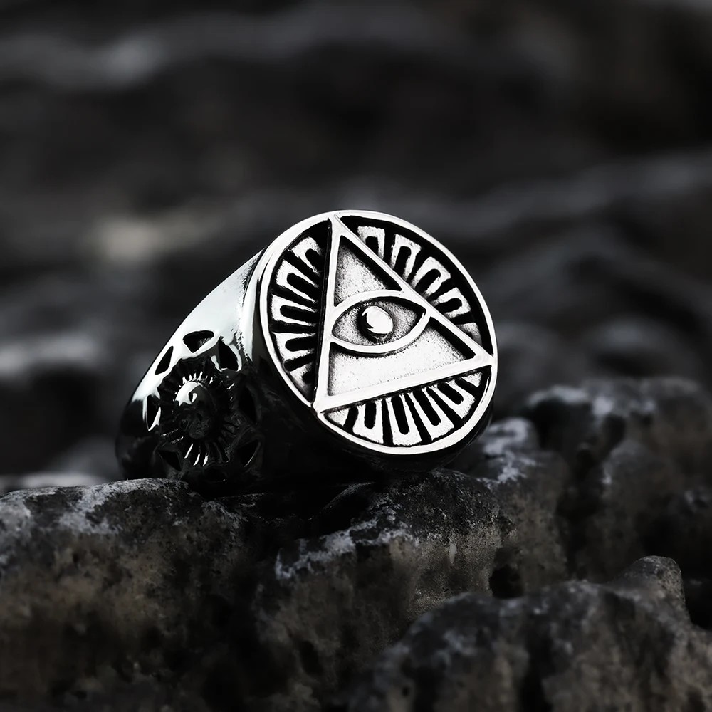 European and American Style Personalized Horus Eye Fashion Retro Men's Ring Viking Jewelry