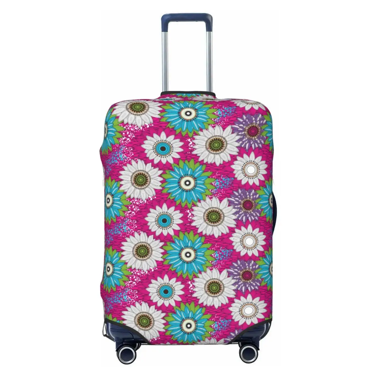 

Fashion Colorful Floral Botanical Flower Luggage Cover Protector Dust Proof African Ankara Style Travel Suitcase Covers