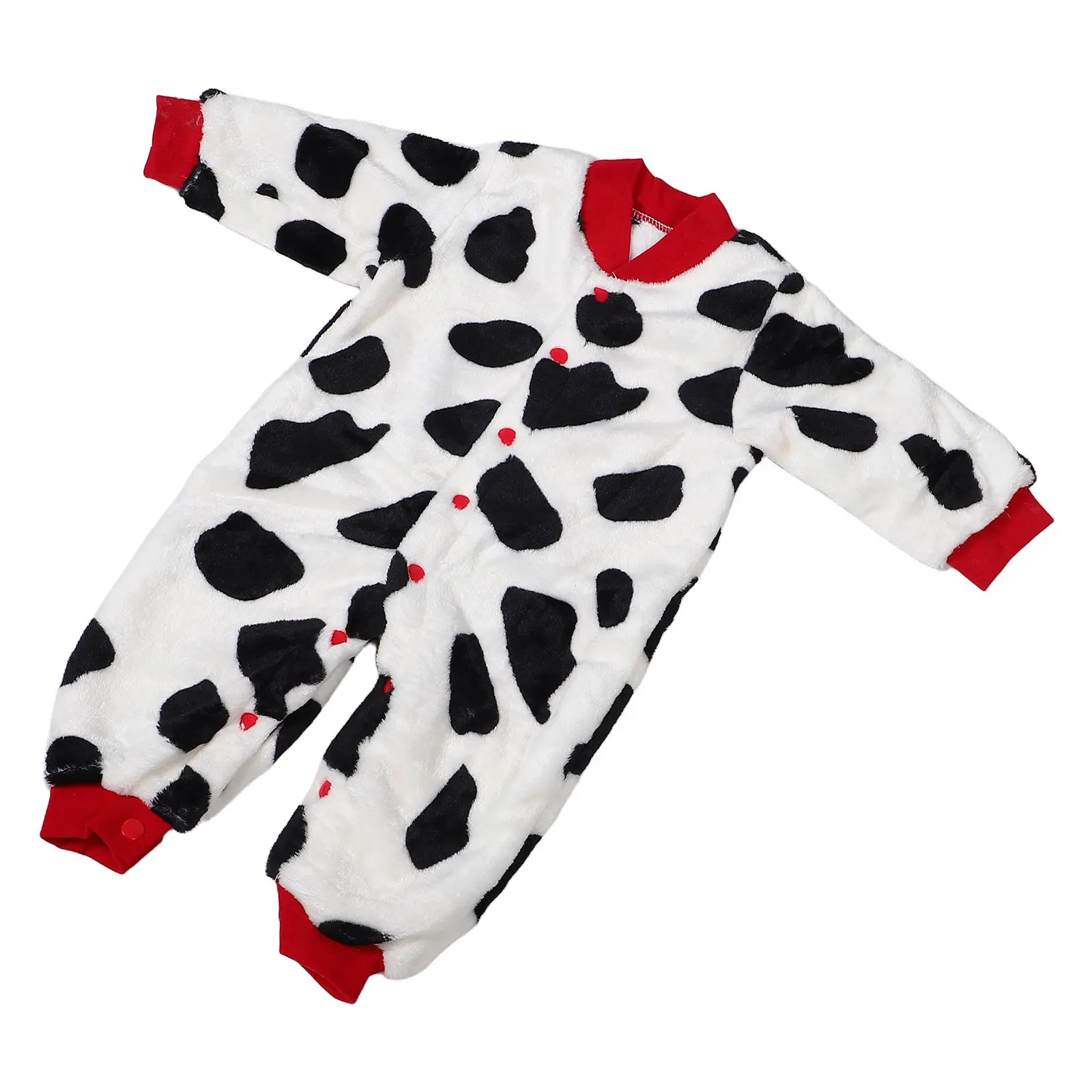 Newborn Baby Clothes Spring Autumn Unisex Coral Fleece Jumpsuit Soft Breathable Infant Pajamas for Home Outdoor Wear Adorable