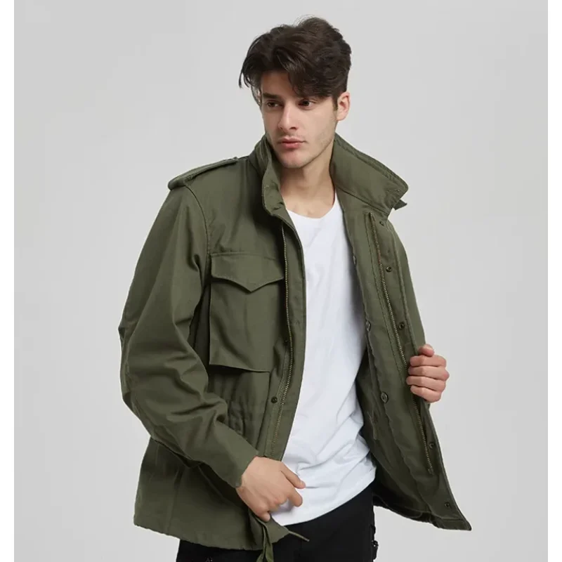 

American M65 Trench Coat Men's Tactical Coat Field Trench Coat Autumn Winter Cotton Coat