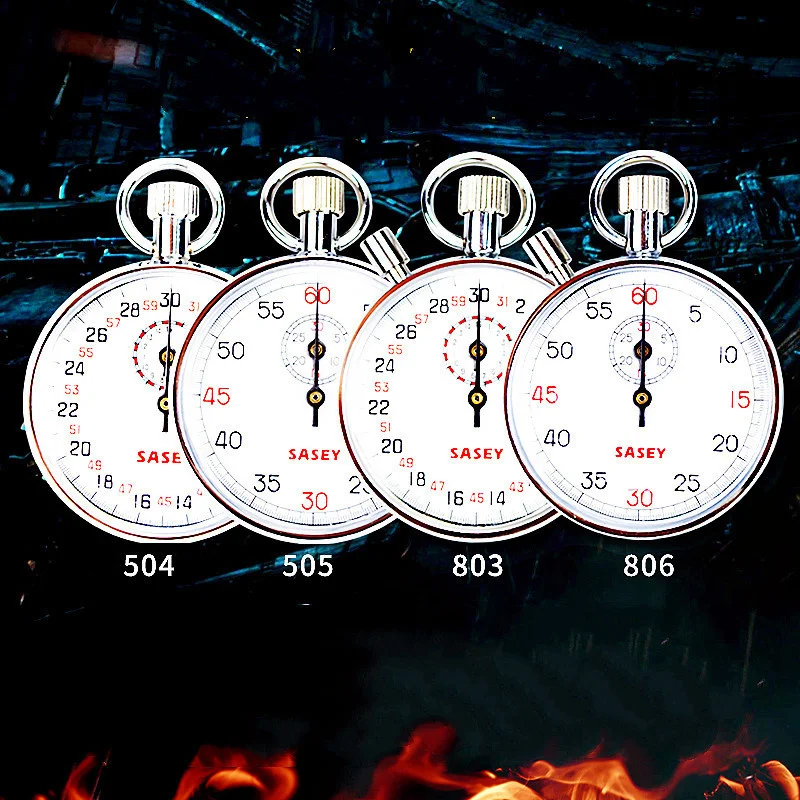 Steel Mechanical Stopwatch SXJ504 SXJ505 SXJ803 SXJ806 Track Field Running Competition Stop Watch Metal Sports Training Timer