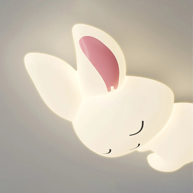 Imagem -06 - Bonito Led Luzes de Teto para o Quarto das Crianças Luz Branca Coelho Desenhos Animados Simples Quarto Princesa Decoração do Quarto da Menina