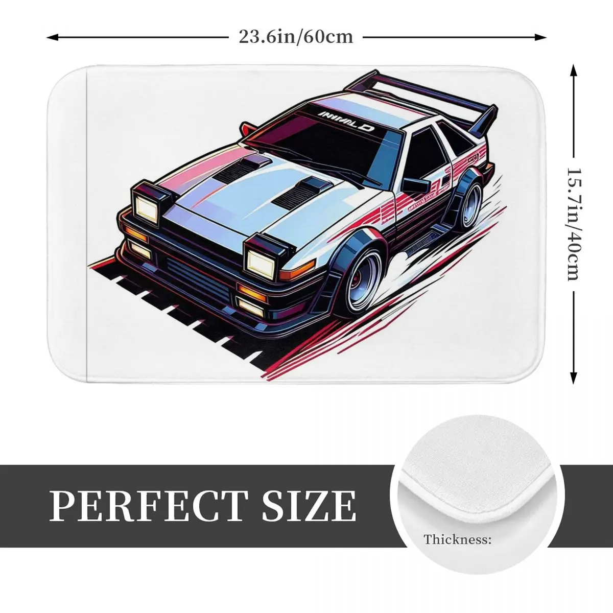 Jdm Car 2 Anti-slip Doormat Floor Mat Absorbent Mat Carpet Rug for Kitchen Entrance Home Bedroom Footpad Mats