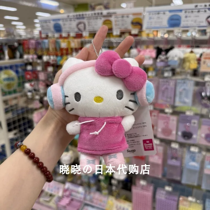 Augustus Sanrio Japan Dragen Koptelefoon Pop Kitty Melodie Keroppi Pochacco Sleutelhanger Cartoon Kawaii Anime Knuffels voor Meisje Gift