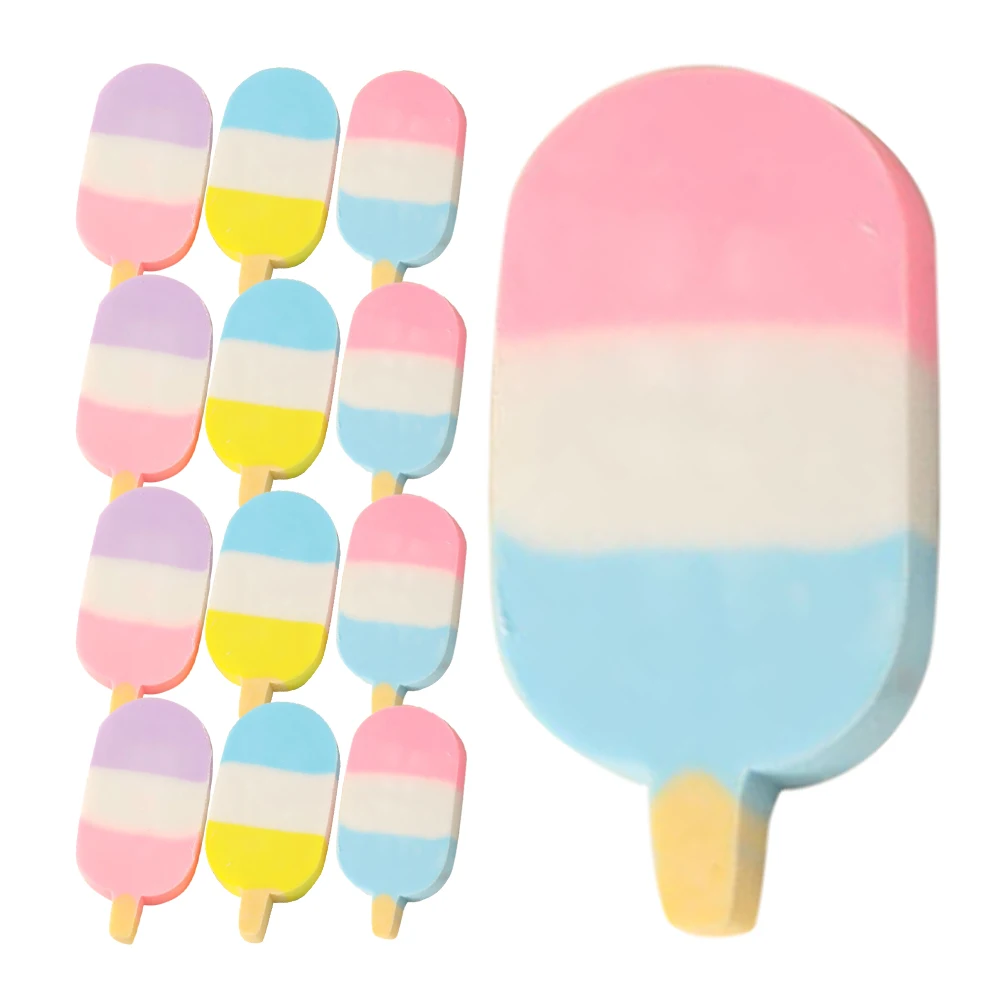 24 قطعة ممحاة كريمية صغيرة لطيفة وحساسة ممحاة قلم رصاص كرتونية محمولة رائعة للرسم مستلزمات الطلاب