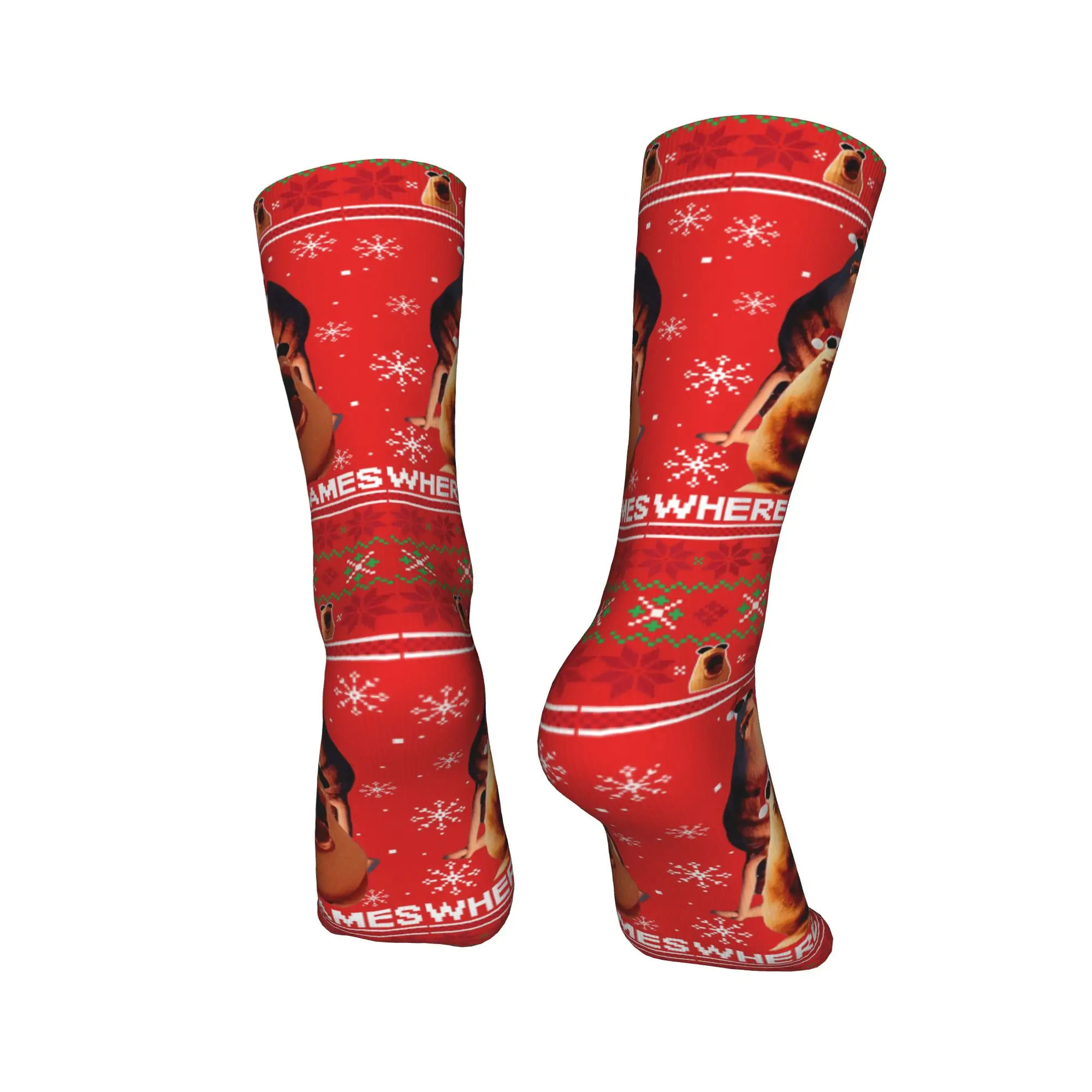 أين جامبو جيمس القبيح عيد الميلاد ماركوس دودة عيد الميلاد الجوارب نمط جوارب عدم الانزلاق للجنسين الرجال الجوارب لينة الخريف الجوارب #4