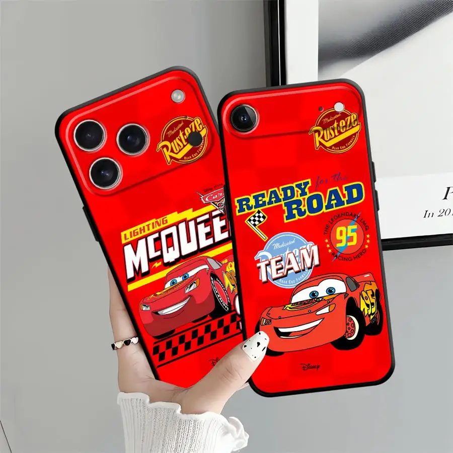 Case for iPhone 11 14 SE 12 17 16 Pro Max 17Air 7 8 X XS XR 15 Plus 13 Mini Soft Back Phone Cover Disney Lightning McQueen