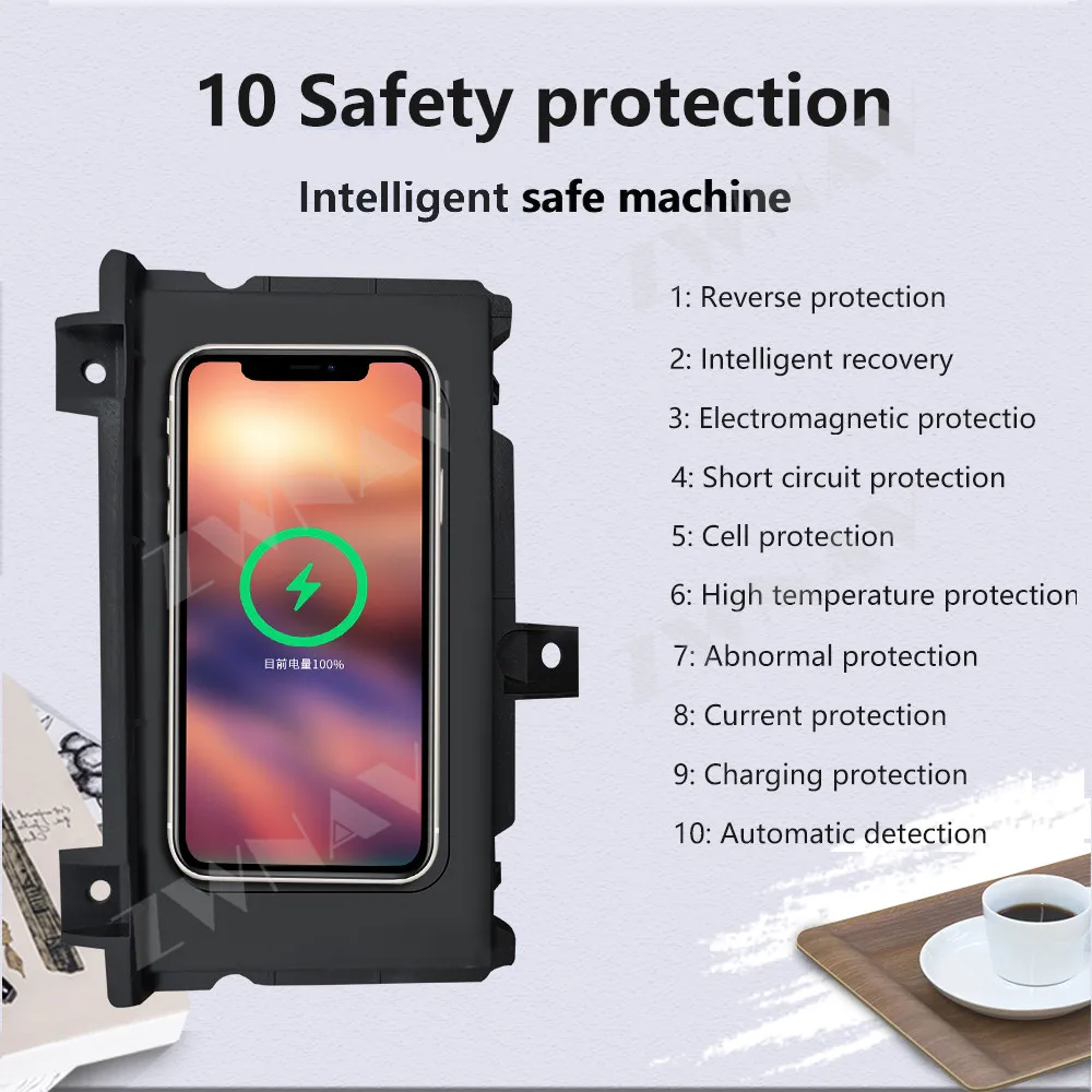 For GAC AION/Y JUCAM Z03 2022 Models Embedded Inserted Center Console Charging Pad Car Upgrade Module wireless charger